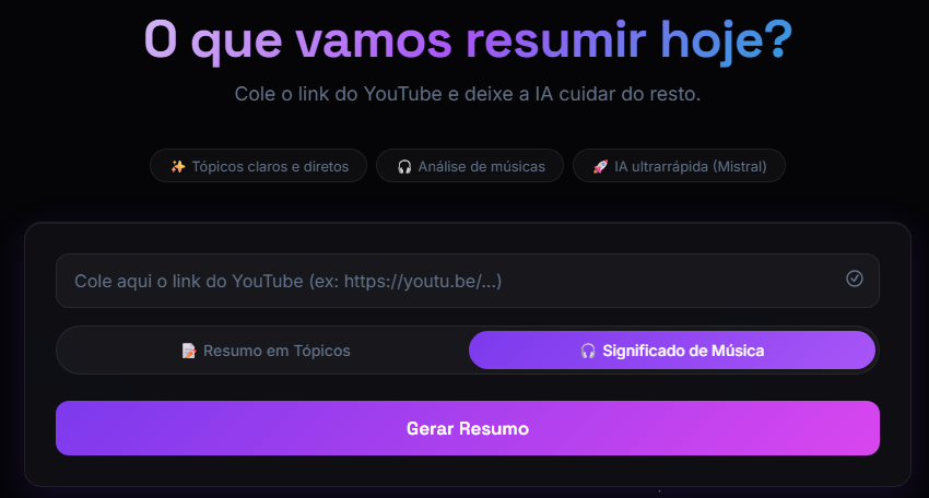 YouTube AI Summary screenshot